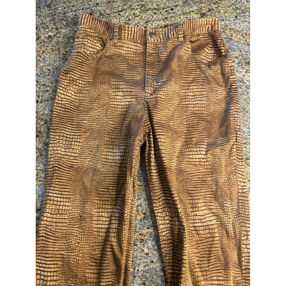 Lauren Ralph Lauren Animal Print Pants  Casual Brown Size 14 Kenya Mob Boss Java - Picture 1 of 9